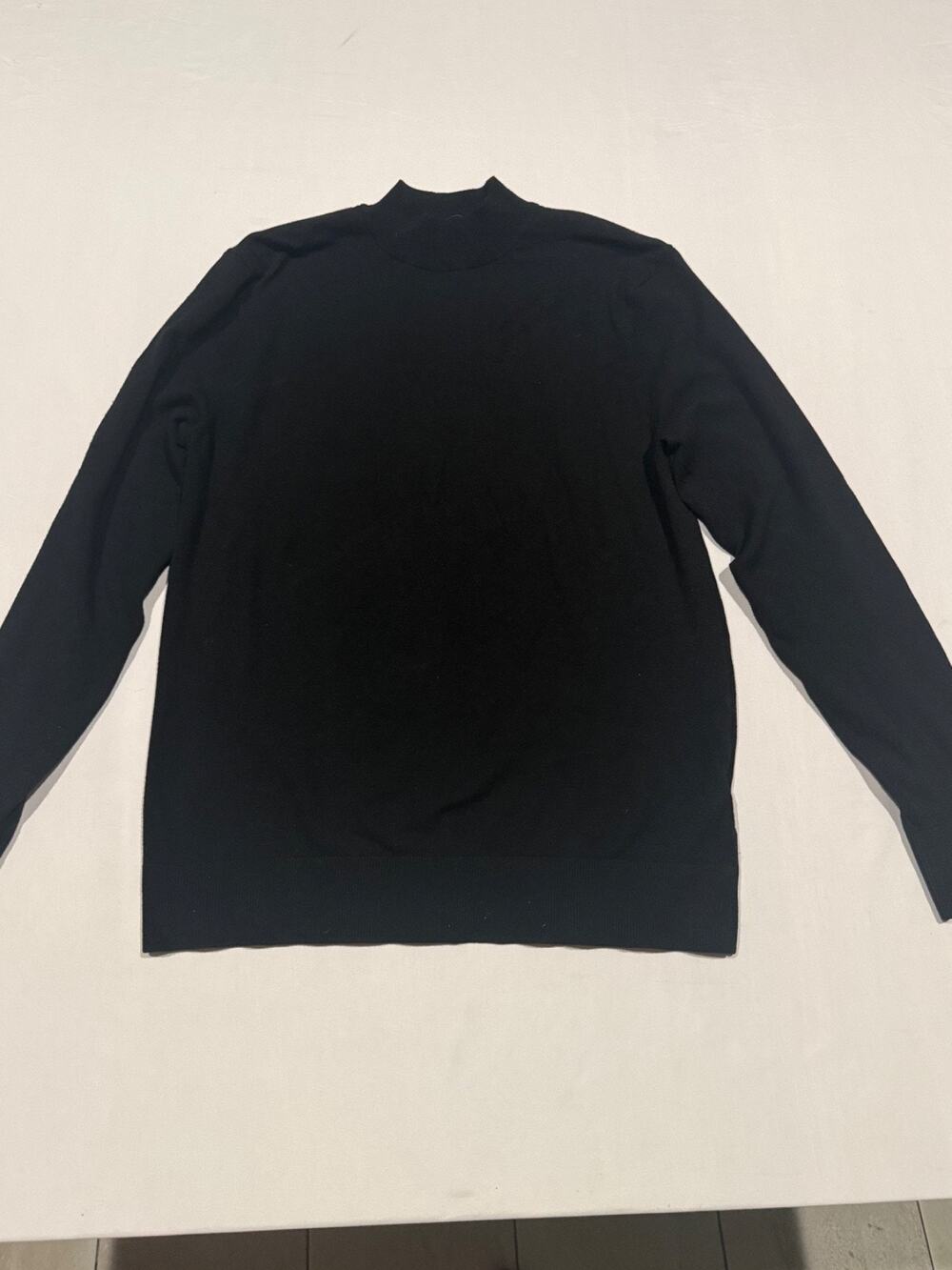 Perry Ellis Long Sleeve Knit Pullover, Men's Size M Black